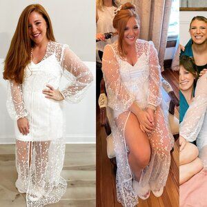 Le Rose: Bridal Getting Ready Robe and Slip Dress